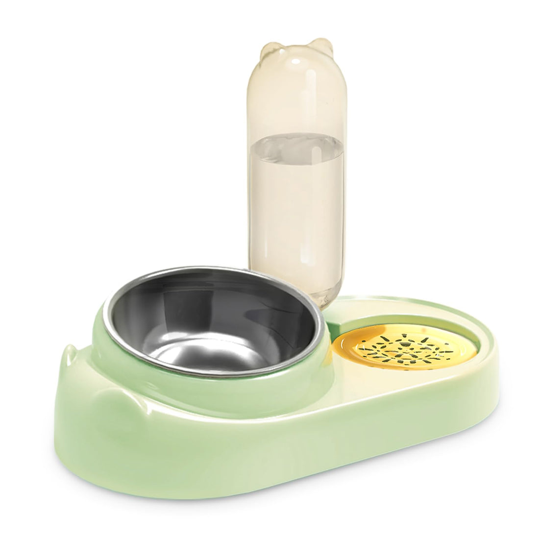 Marchul Cat Bowl Stainless Steel Cat Food Bowl Tilted Cat Food and Water Bowl Set Puppy Bowl with Gravity Water Bowl Raised Cat Dish for Cats and Small Dogs