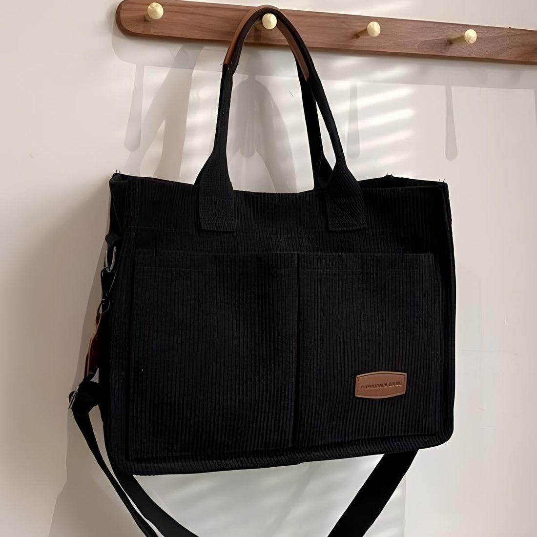 Fashionable Corduroy Women's Tote Bag for Work & College