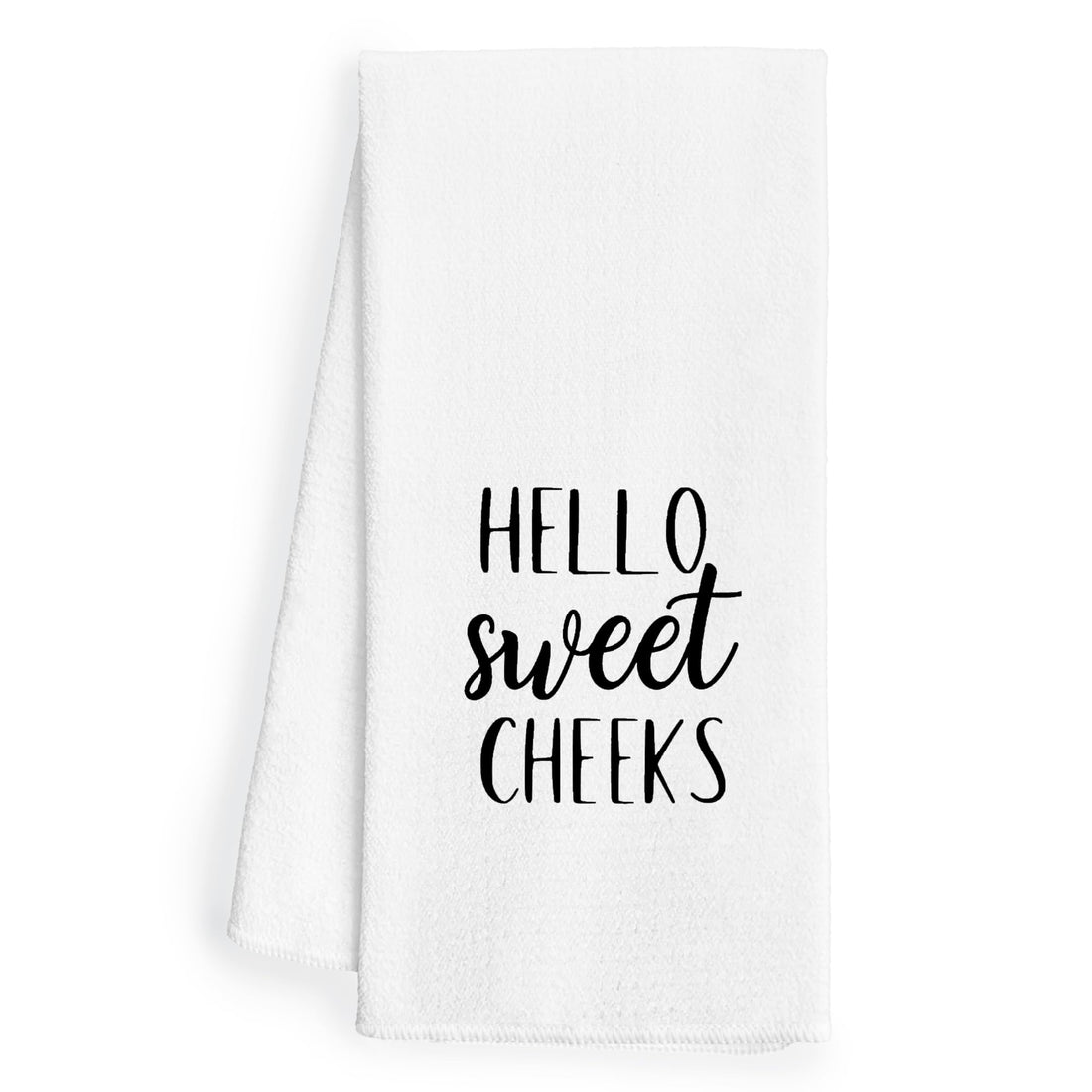 WFSM Hello Sweet Cheeks Decorative Hand Towels for Bathroom 16x24 - Funny Bathroom Hand Towels Funny Bathroom Decor Hello Sweet Cheeks Bathroom Decor Funny Bathroom Gifts