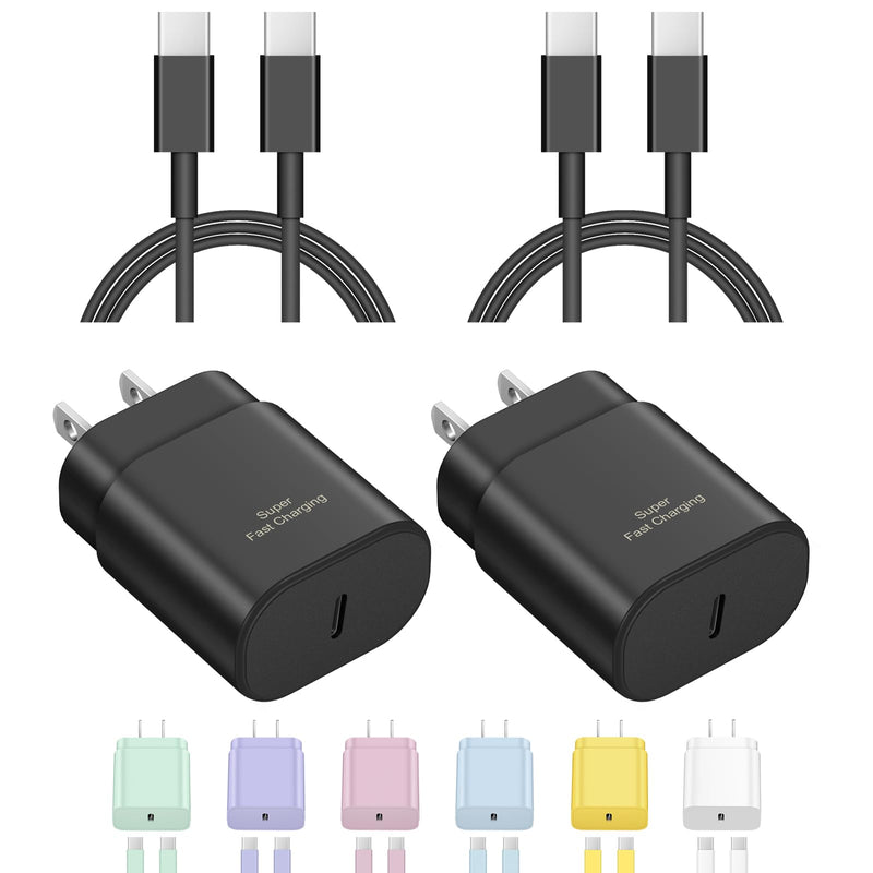 Type C Charger Fast Charging USBC Charger Block Samsung Charger C Charger 25W Super Fast Wall Charger for Samsung Galaxy S24 S23 S22 S21 S21+/S21 Ultra/S20/S20 Ultra/Note 20 UltraAndroid Charger